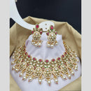 Reet Revaz Gold Finish Elegant Pota Pearl And Beads Necklace Set