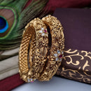 Reet Revaz Gold Plated Pota Stone Openable Bangles Set