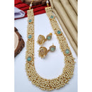 Reet Revaz Rajkumari Look Pota Stone And Pearl Ethnic Glam Long Necklace Set