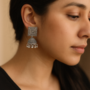 Darshana Jewels  Oxidised Plated Jhumki Earrings - 1320009