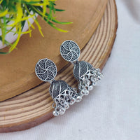 Darshana Jewels oxidised Plated Jhumki Earrings