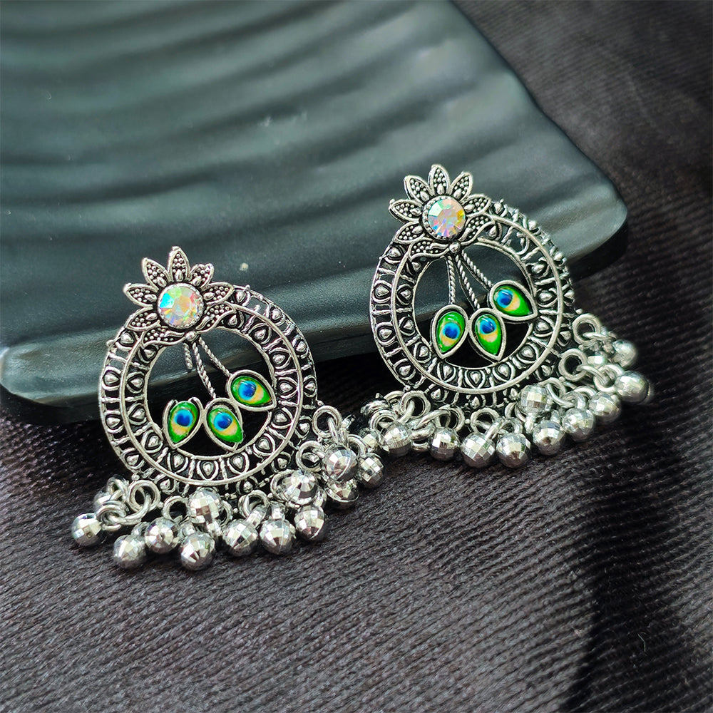 Darshana Jewels oxidised Plated Jhumki Earrings