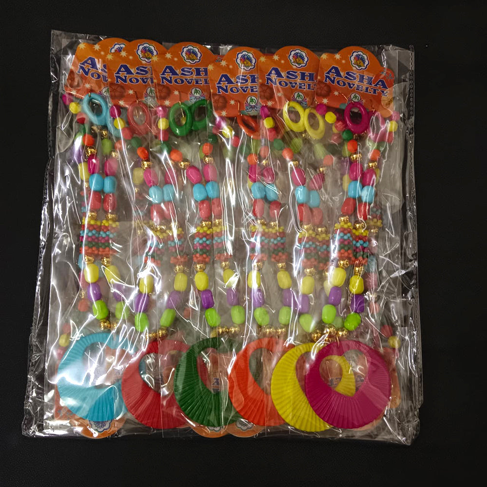Asha Beads Fancy Colorful Beads Jewellery Necklace Set (Set of 12)
