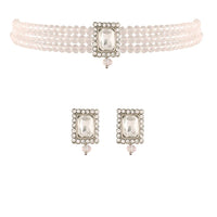 Darshana Jewels Kundan And Austrian Stone Designer Choker Necklace Set