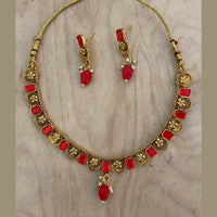 Darshana Jewels Exclusive Pota Stone And Pearl Necklace Set