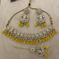 Darshana Jewels Designer Kundan Stone Beads Choker Necklace Set