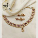 Darshana Jewels Exclusive Pota Stone And Pearl Meenakari Necklace Set