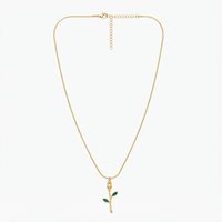 Darshana Jewels Stylish Gold Plated Tulip Flower Chain Pendant