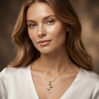 Darshana Jewels Stylish Gold Plated Tulip Flower Chain Pendant