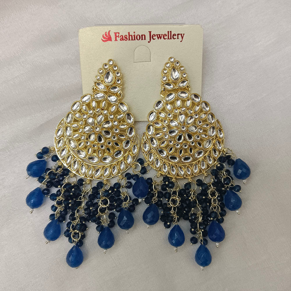 Hania Jewels Luxury Kundan Stone Pearl And Beads Dangler Earrings