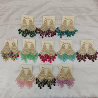 Hania Jewels Luxury Kundan Stone Pearl And Beads Dangler Earrings