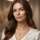 Darshana Jewels Stylish Gold Plated Tulip Flower Chain Pendant
