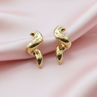 Urthn Snake Style Gold Plated Earrings(Pack of 3)