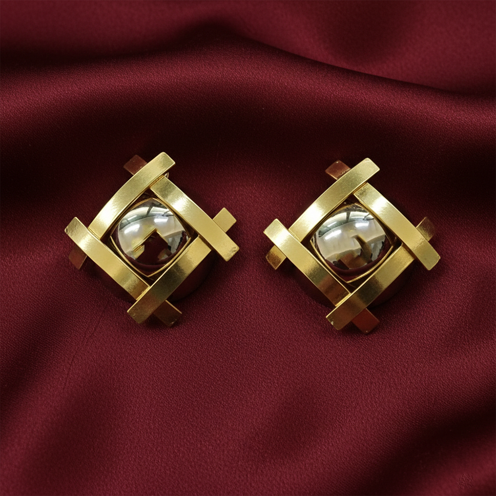 Urthn Elegant Gold Plated Earrings for Daily Wear(Pack of 3)