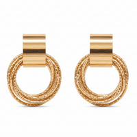 Urthn Stylish Gold Plated Earrings  (Pack Of 6)