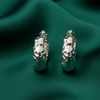 Urthn Stylish Silver Plated Earrings (Pack Of 6)