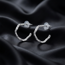 Darshana Jewels  Trendy Silver Geometric Hoop Earrings for Women  (Set of 6)