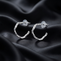 Darshana Jewels  Trendy Silver Geometric Hoop Earrings for Women  (Set of 6)