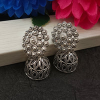 Darshana Jewels  Oxidised Plated Trendy Jhumki Earrings(Pack of 6)