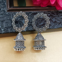 Darshana Jewels  Oxidised Plated Round Shape Jhumki Earrings(Pack of 6)