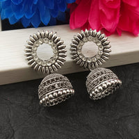 Darshana Jewels  Oxidised Plated Round Shape Jhumki Earrings(Pack of 6)
