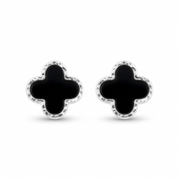 Urthn  Elegant Gold-Plated Clover Stud Earrings for Women(Pack of 6)