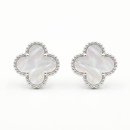 Urthn  Elegant Gold-Plated Clover Stud Earrings for Women(Pack of 6)