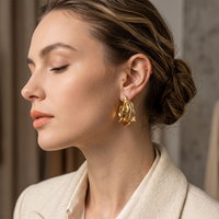 Urthn  Premium Gold-Toned Stud Earrings for Women and Girls