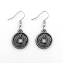 Urthn  Modern  Silver-Toned  Coin Shape  Earrings for Women(Pack of 6)