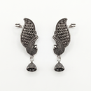 Darshana Jewels Oxidised Plated Peacock Earcuff