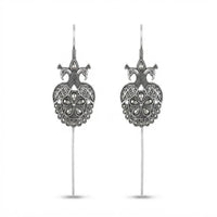 Urthn Stylish Oxidised Ear Cuffs with Peacock Motif for Women Traditional Fashion Jewellery(Pack of 12)