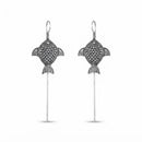 Urthn Stylish Oxidised Ear Cuffs with Fish Motif for Women Traditional Fashion Jewellery(Pack of 12)