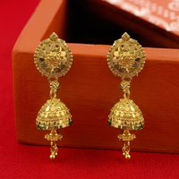 Darshana Jewels Elegant Gold Plated Floral Jhumka Drop Earrings(Pack Of  6)