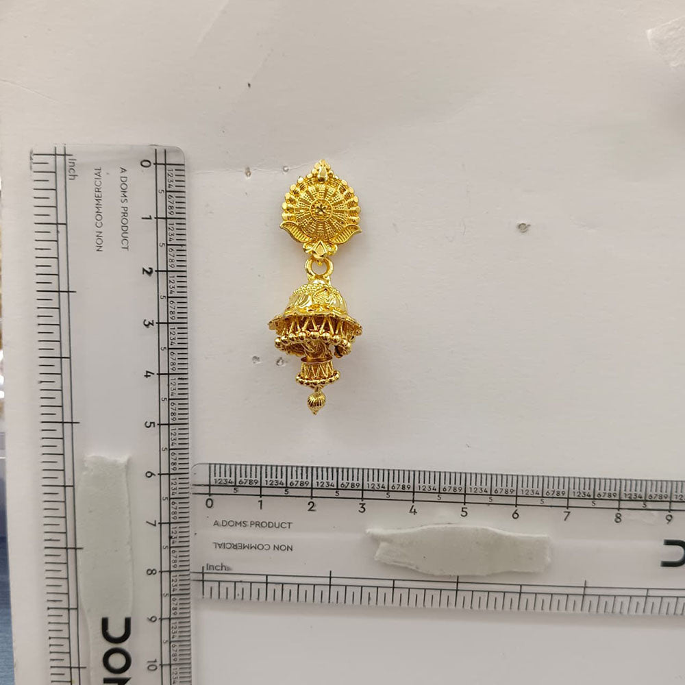 Urthn Stylish Gold Plated Jhumka Earrings | Traditional Fashion Jewellery for Festive & Party Wear( Pack of 6)