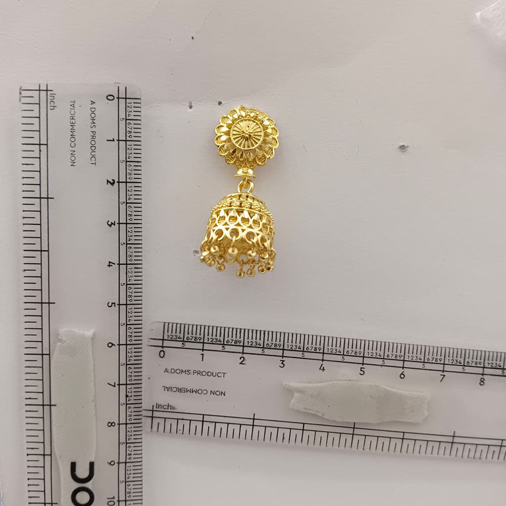 Urthn Timeless Gold Plated Jhumki Earrings | Elegant Traditional Jewellery for Weddings & Festive Occasions( Pack of 6)