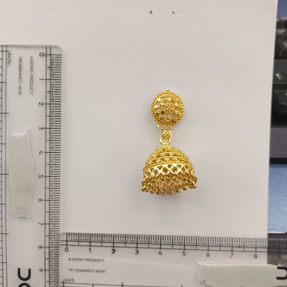 Urthn Traditional Gold Plated Jhumki Earrings | Designer Indian Earrings for Women & Girls( Pack of 6)