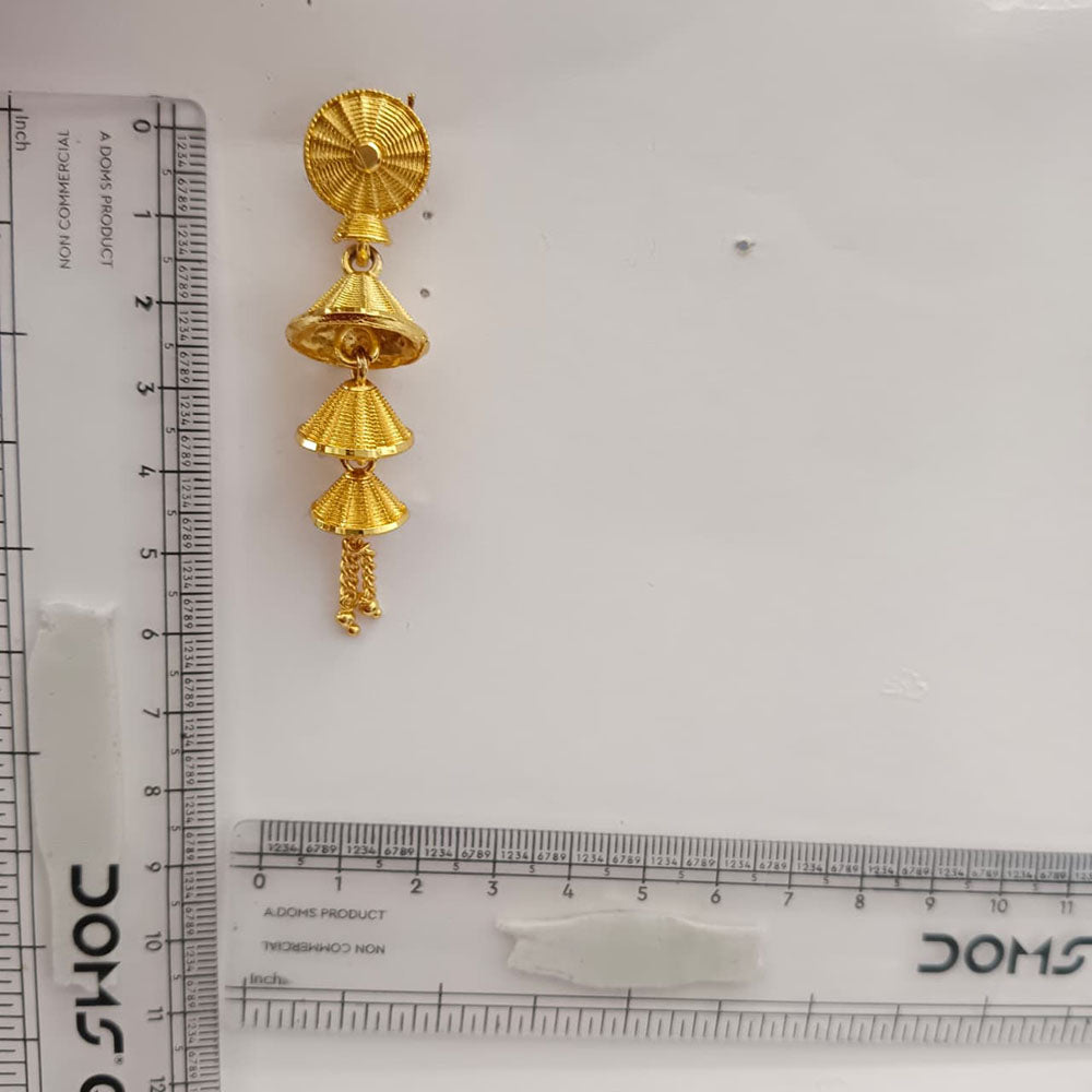Urthn Traditional Gold Plated Multi Layer Jhumki Earrings | Designer Indian Earrings for Women & Girls( Pack of 6)
