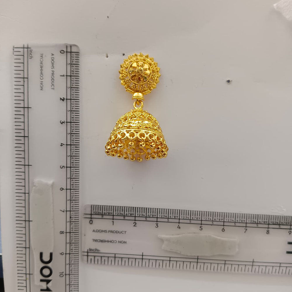 Urthn Heritage Inspired Gold Plated Jhumka Earrings | Traditional Designer Jewellery for Women( Pack of 6)