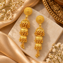 Urthn Heritage Inspired Gold Plated Multi Layered Jhumki Earrings | Traditional Designer Jewellery for Women