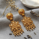 Darshana Jewels Gold Plated Traditional Small Dangler Earrings(Pack Of 6)