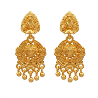 Darshana Jewels Gold Plated Traditional Small Dangler Earrings(Pack Of 6)