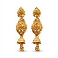 Darshana Jewels Gold Plated Traditional Small Jhumki Earrings(Pack Of 6)