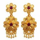 Darshana Jewels Gold Plated Traditional Small Dangler Earrings(Pack Of 6)