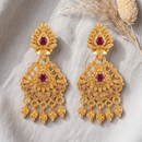 Darshana Jewels Gold Plated Traditional Small Dangler Earrings