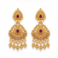 Darshana Jewels Gold Plated Traditional Small Dangler Earrings (Pack of 6)
