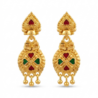 Darshana Jewels Gold Plated Traditional Small Dangler Earrings(Pack Of 6)