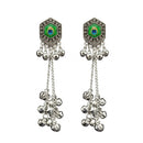 Urthn Vintage Oxidised Peacock Inspired Kashmiri Dangler Earrings(Pack of 6)