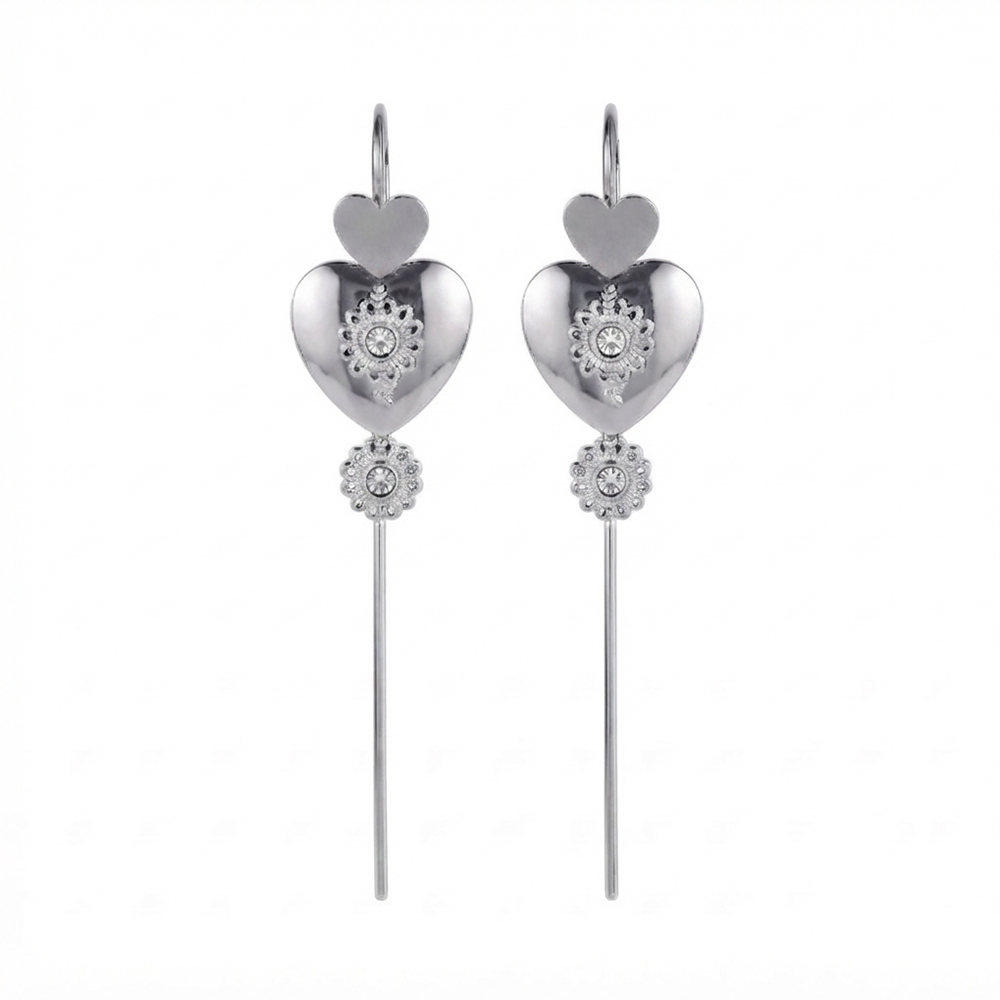 Urthn Oxidised Plated Heart Shape Ear cuff(Pack of 6)