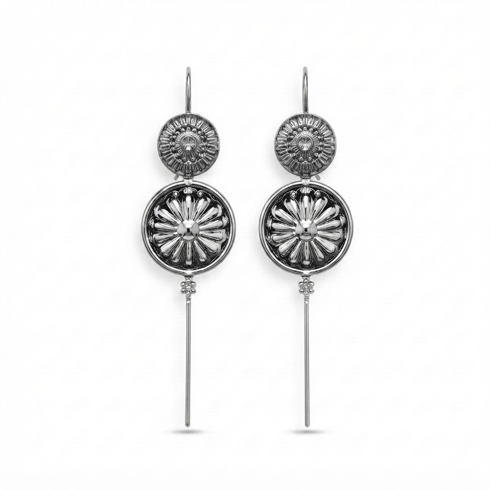 Urthn Oxidised Plated Round Ear cuff(Pack of 6)