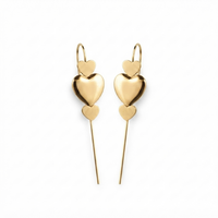 Urthn Gold Plated Heart Shape Ear cuff(Pack of 6)
